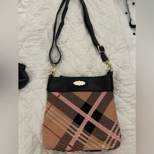 Spartina pink plaid shoulder bag, in excellent condition